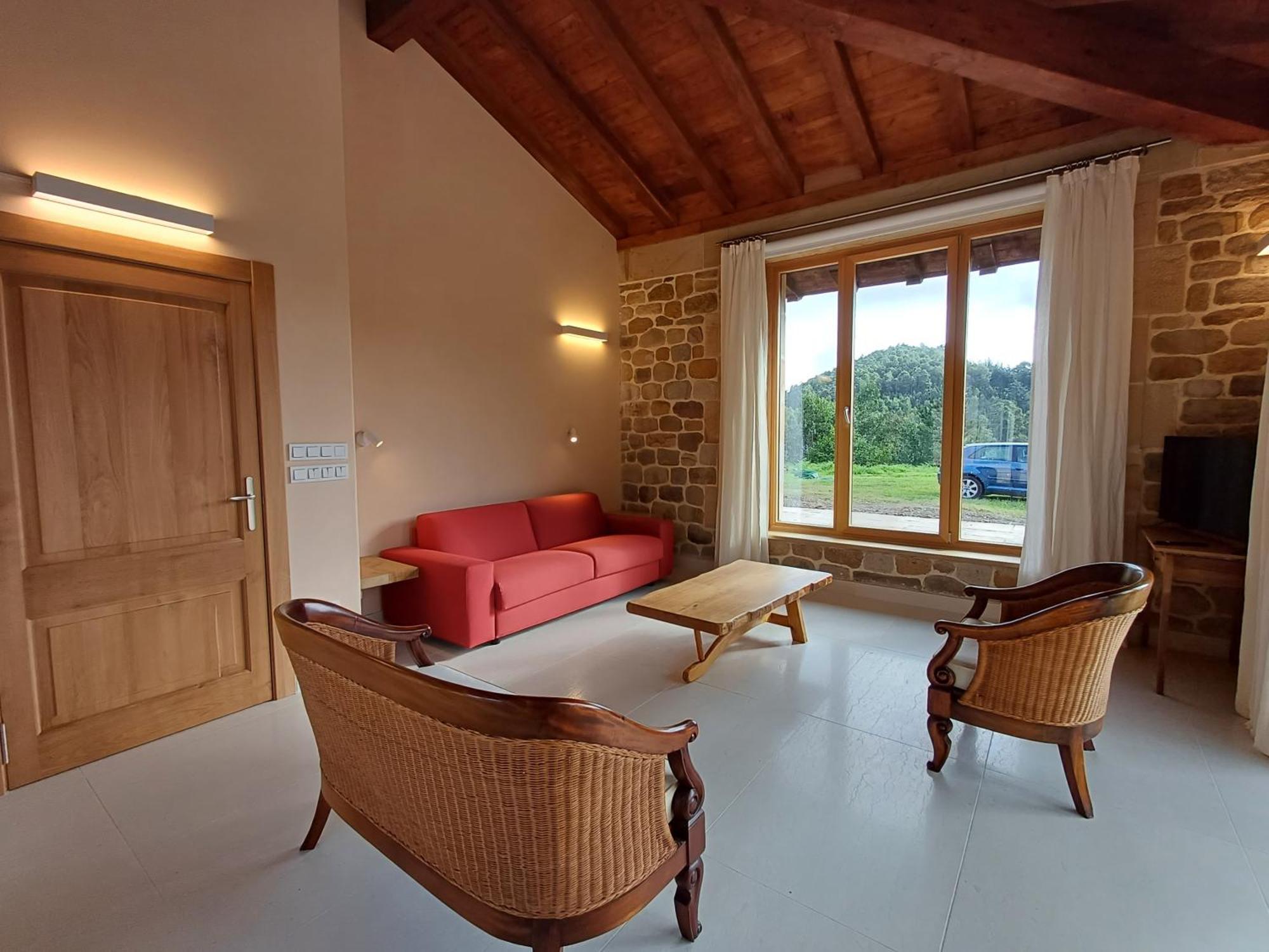 Amplio Apartamento Con Jardin En Casa Rural Haritza Con Vistas Al Mar Ea Esterno foto