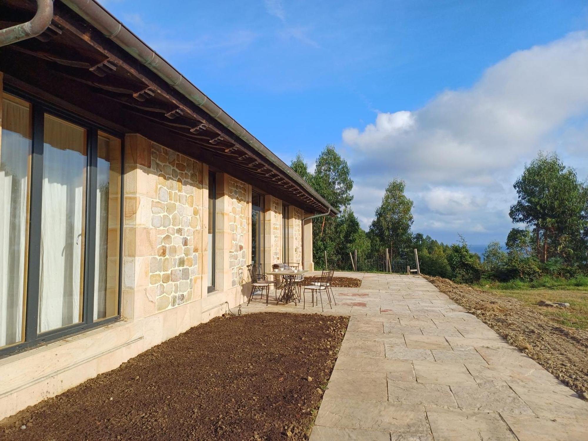 Amplio Apartamento Con Jardin En Casa Rural Haritza Con Vistas Al Mar Ea Esterno foto