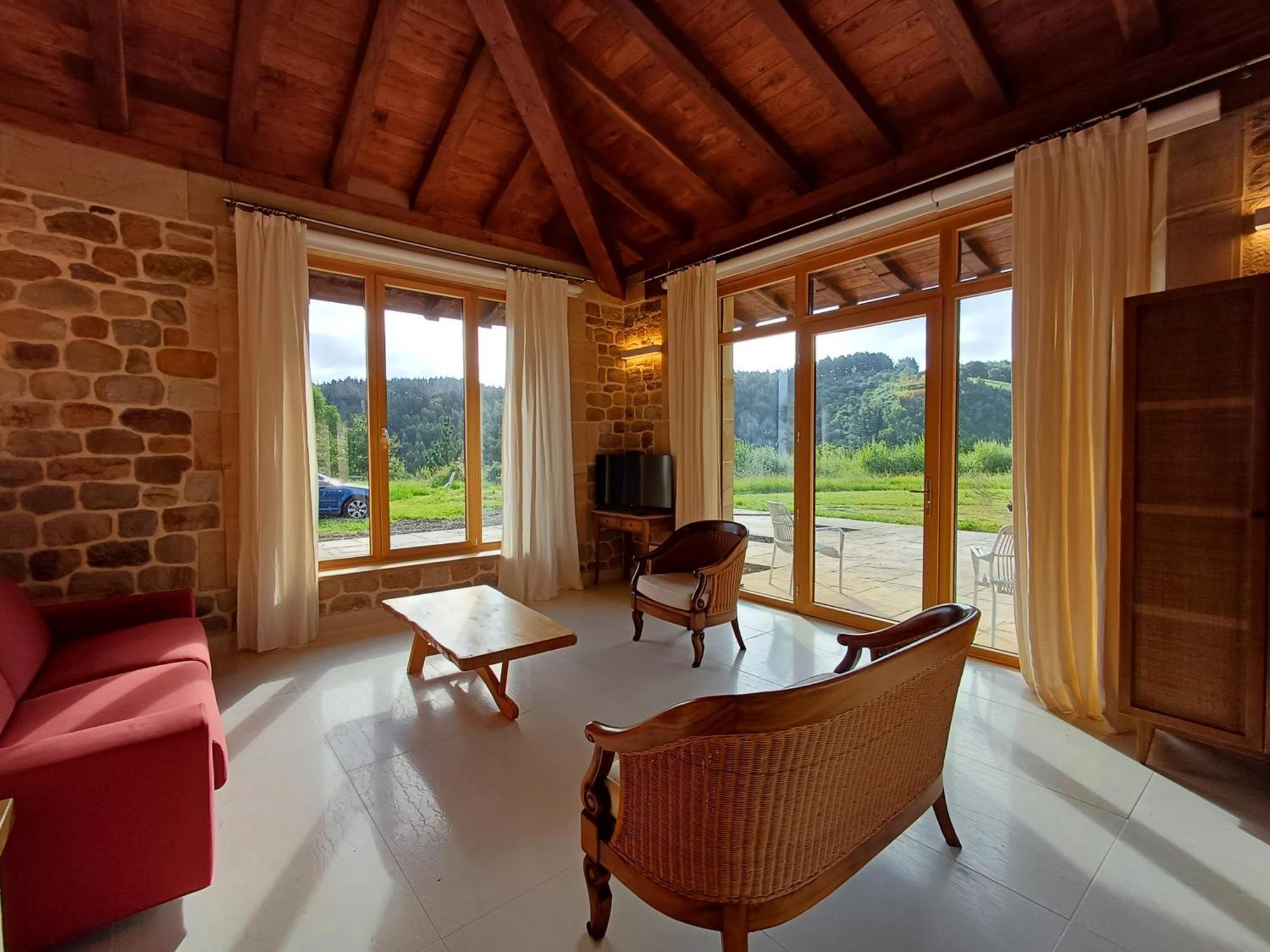Amplio Apartamento Con Jardin En Casa Rural Haritza Con Vistas Al Mar Ea Esterno foto