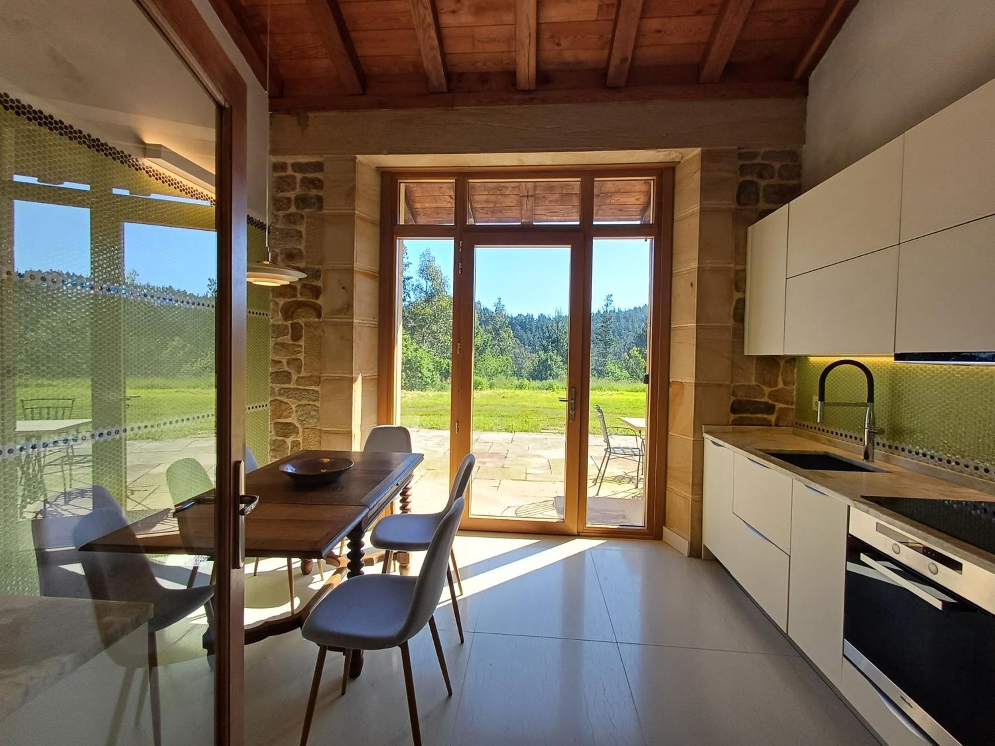 Amplio Apartamento Con Jardin En Casa Rural Haritza Con Vistas Al Mar Ea Esterno foto