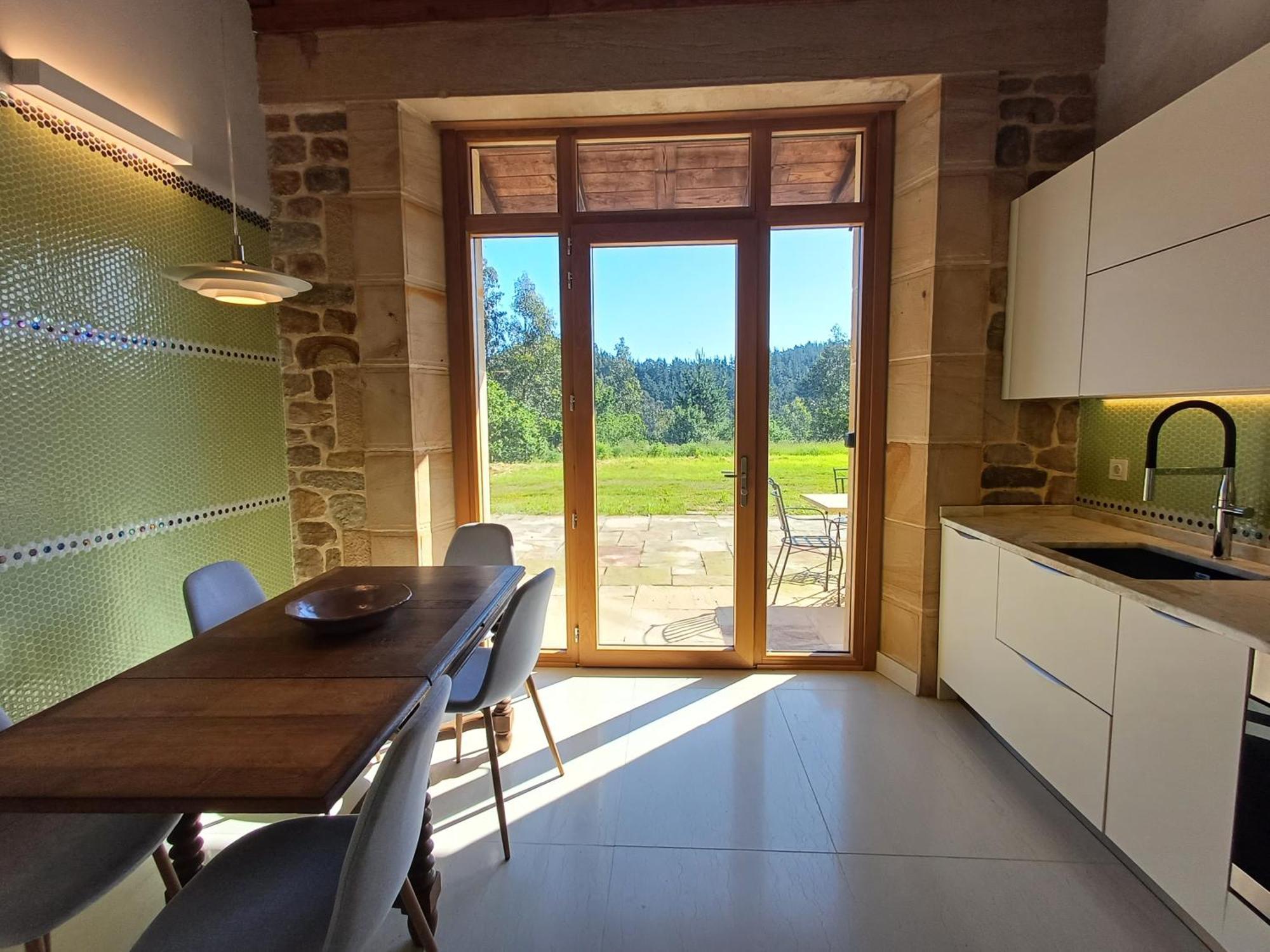 Amplio Apartamento Con Jardin En Casa Rural Haritza Con Vistas Al Mar Ea Esterno foto